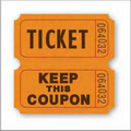 STOCK Double Raffle Ticket Roll of 2000 Ticket / Keep This Coupon